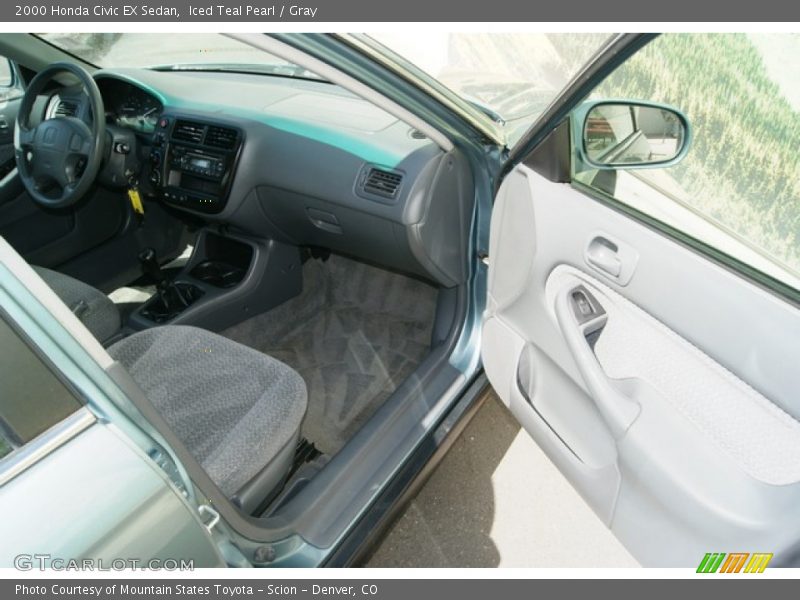 Iced Teal Pearl / Gray 2000 Honda Civic EX Sedan