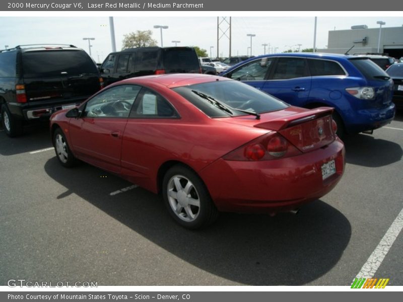 Laser Red Metallic / Medium Parchment 2000 Mercury Cougar V6