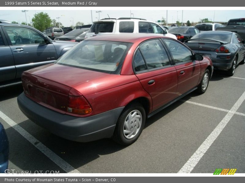 Medium Red / Gray 1999 Saturn S Series SL Sedan