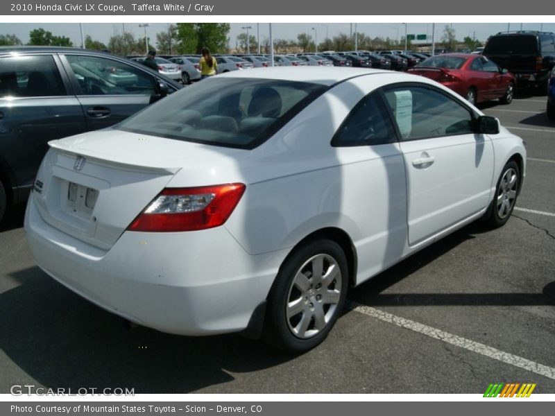 Taffeta White / Gray 2010 Honda Civic LX Coupe