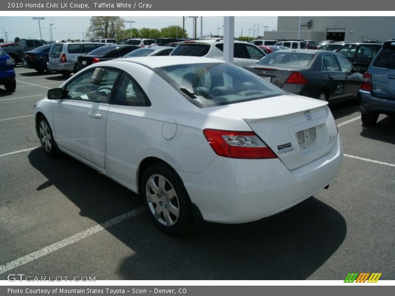 Taffeta White / Gray 2010 Honda Civic LX Coupe