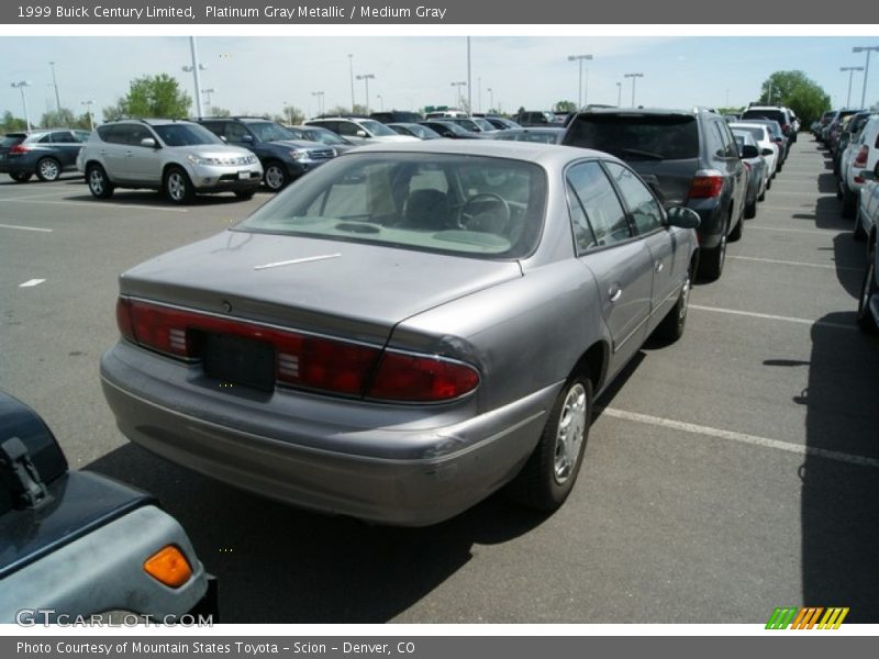 Platinum Gray Metallic / Medium Gray 1999 Buick Century Limited