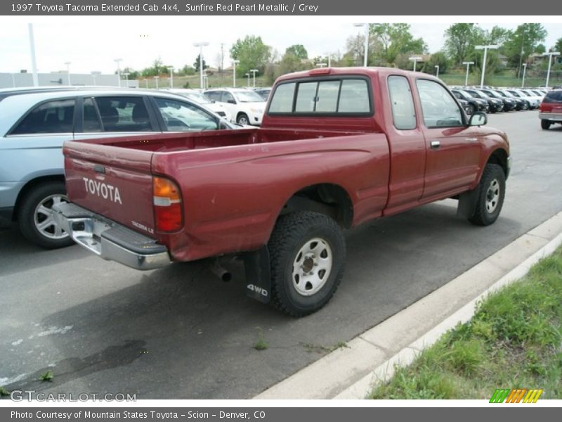 Sunfire Red Pearl Metallic / Grey 1997 Toyota Tacoma Extended Cab 4x4