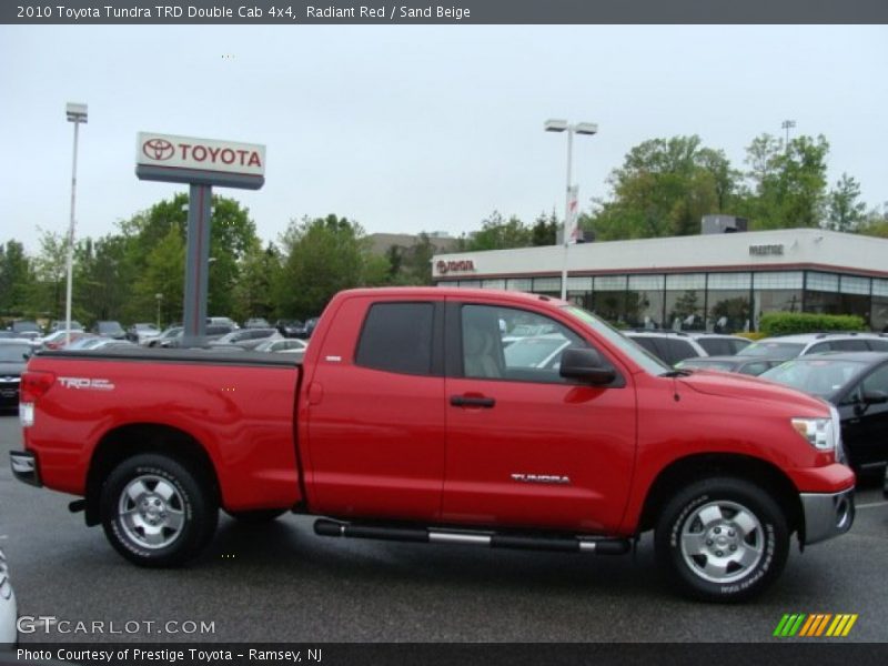 Radiant Red / Sand Beige 2010 Toyota Tundra TRD Double Cab 4x4