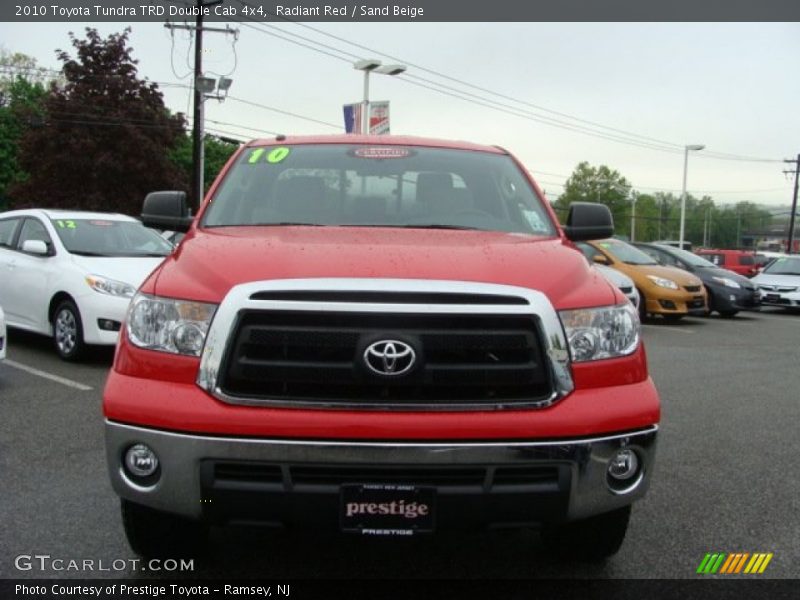 Radiant Red / Sand Beige 2010 Toyota Tundra TRD Double Cab 4x4