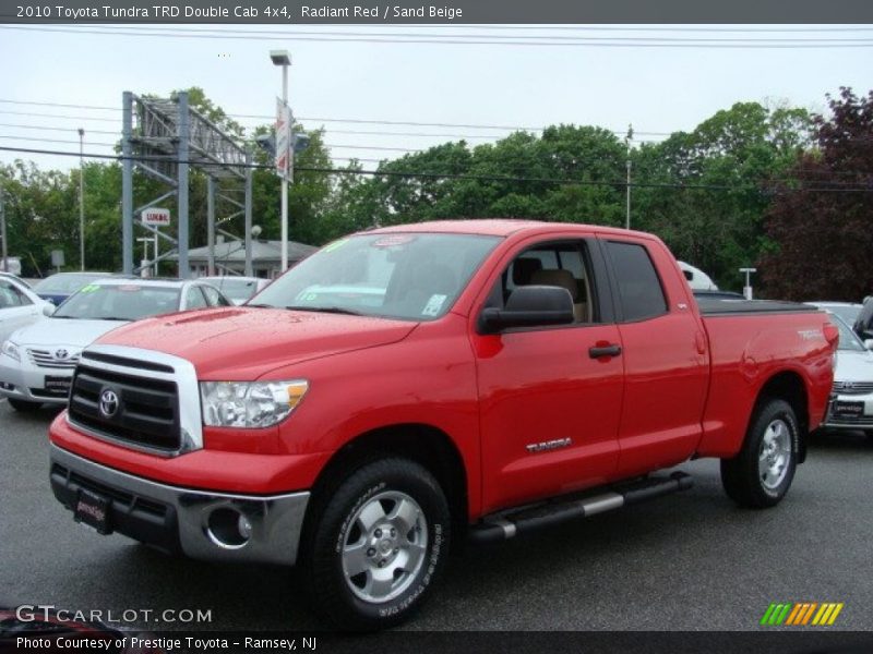 Radiant Red / Sand Beige 2010 Toyota Tundra TRD Double Cab 4x4