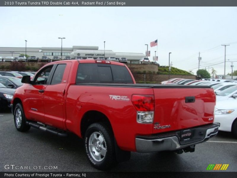 Radiant Red / Sand Beige 2010 Toyota Tundra TRD Double Cab 4x4