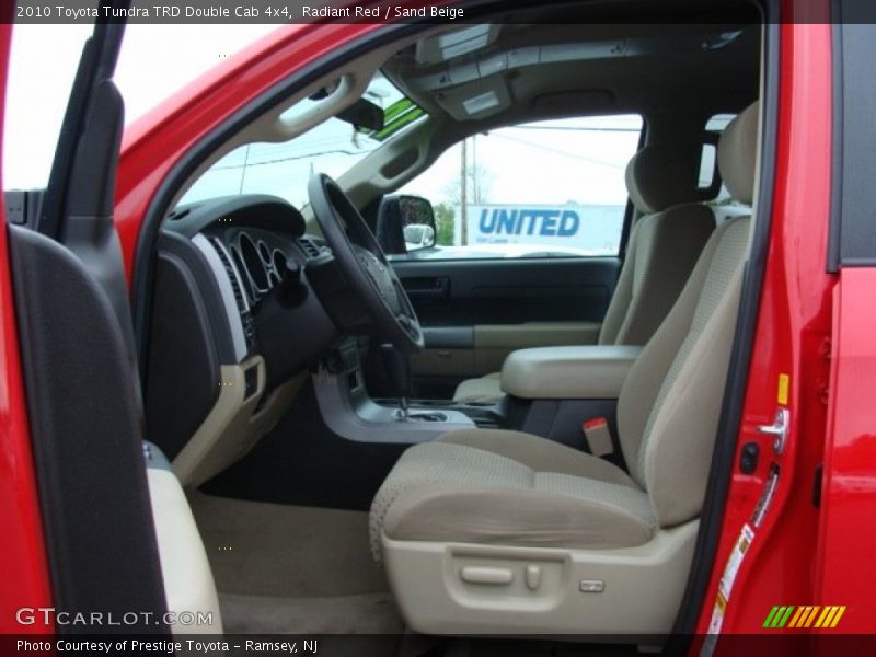 Radiant Red / Sand Beige 2010 Toyota Tundra TRD Double Cab 4x4