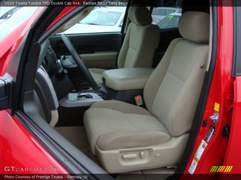 Radiant Red / Sand Beige 2010 Toyota Tundra TRD Double Cab 4x4