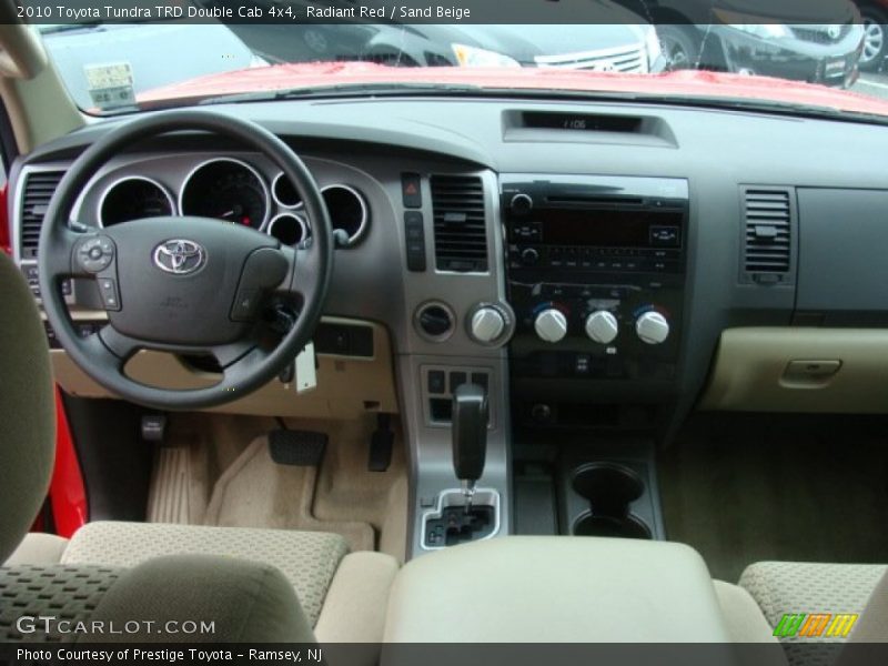Radiant Red / Sand Beige 2010 Toyota Tundra TRD Double Cab 4x4