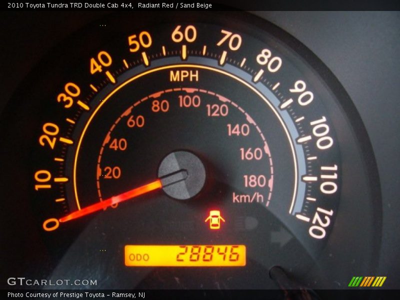 Radiant Red / Sand Beige 2010 Toyota Tundra TRD Double Cab 4x4