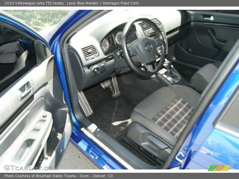 Laser Blue Metallic / Interlagos Plaid Cloth 2010 Volkswagen Jetta TDI Sedan