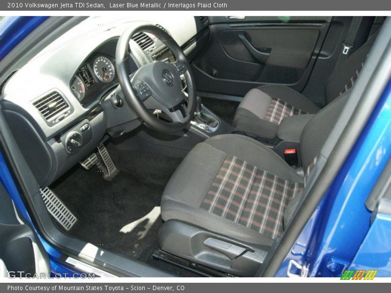 Laser Blue Metallic / Interlagos Plaid Cloth 2010 Volkswagen Jetta TDI Sedan