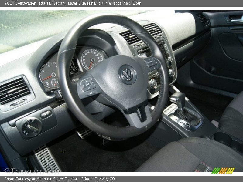 Laser Blue Metallic / Interlagos Plaid Cloth 2010 Volkswagen Jetta TDI Sedan