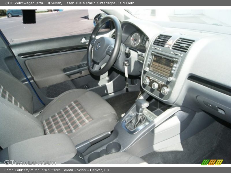 Laser Blue Metallic / Interlagos Plaid Cloth 2010 Volkswagen Jetta TDI Sedan