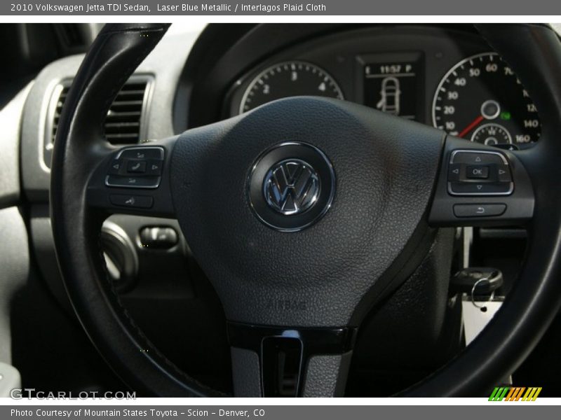 Laser Blue Metallic / Interlagos Plaid Cloth 2010 Volkswagen Jetta TDI Sedan