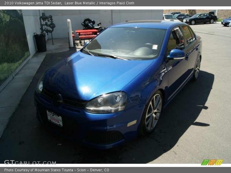 Laser Blue Metallic / Interlagos Plaid Cloth 2010 Volkswagen Jetta TDI Sedan