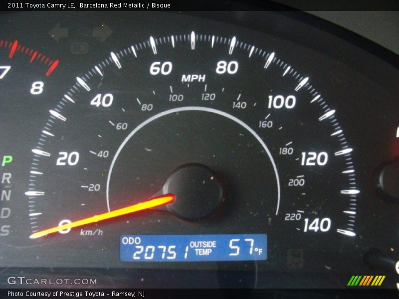 Barcelona Red Metallic / Bisque 2011 Toyota Camry LE