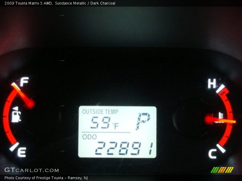 Sundance Metallic / Dark Charcoal 2009 Toyota Matrix S AWD