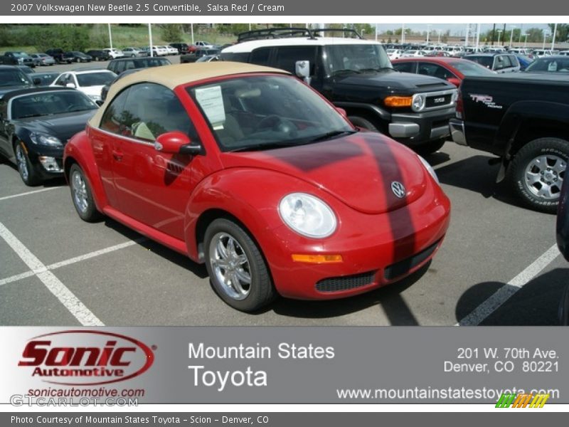 Salsa Red / Cream 2007 Volkswagen New Beetle 2.5 Convertible