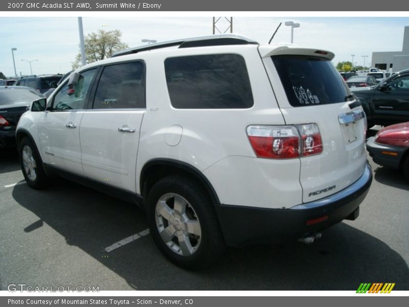 Summit White / Ebony 2007 GMC Acadia SLT AWD