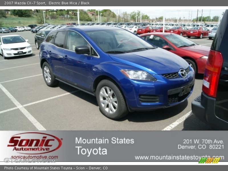 Electric Blue Mica / Black 2007 Mazda CX-7 Sport