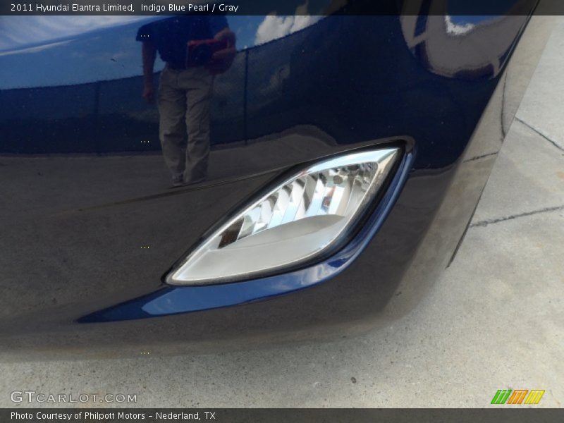 Indigo Blue Pearl / Gray 2011 Hyundai Elantra Limited