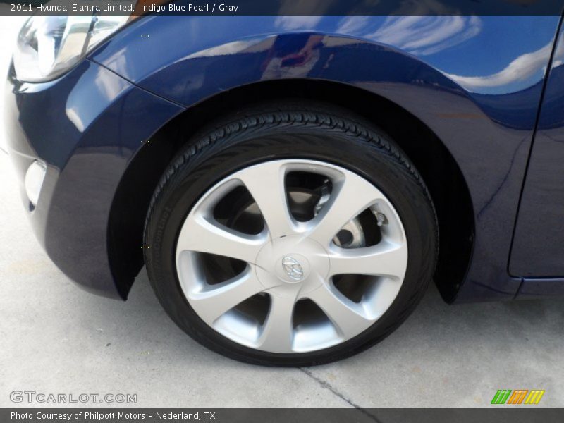 Indigo Blue Pearl / Gray 2011 Hyundai Elantra Limited