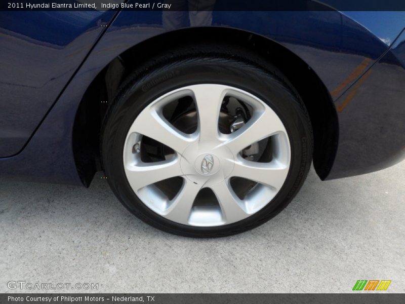 Indigo Blue Pearl / Gray 2011 Hyundai Elantra Limited