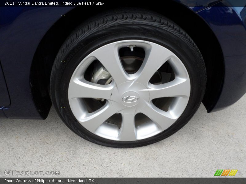 Indigo Blue Pearl / Gray 2011 Hyundai Elantra Limited