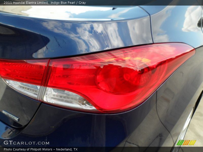 Indigo Blue Pearl / Gray 2011 Hyundai Elantra Limited