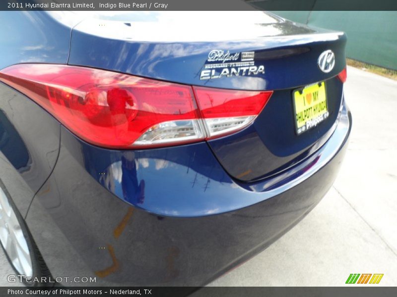 Indigo Blue Pearl / Gray 2011 Hyundai Elantra Limited
