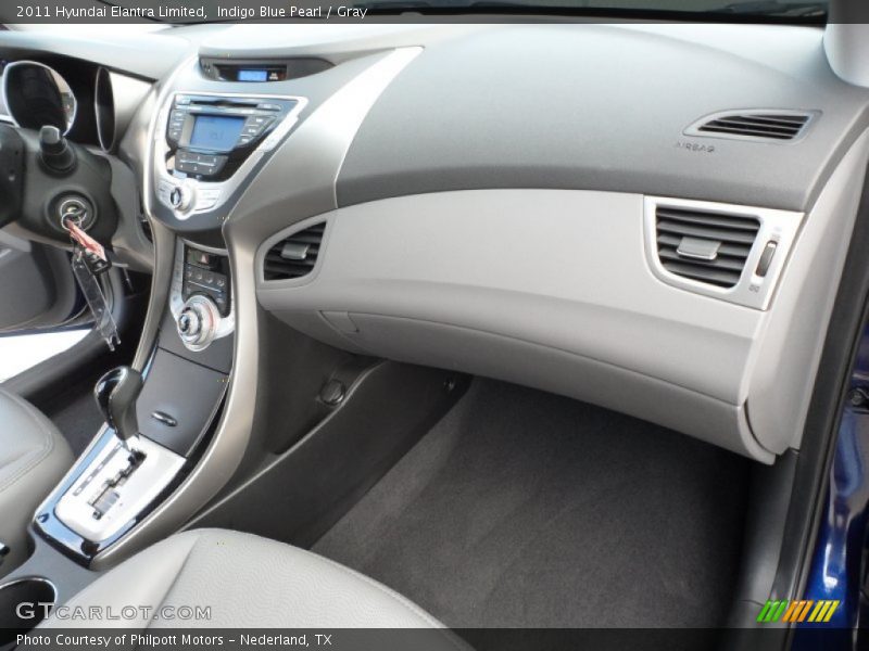 Indigo Blue Pearl / Gray 2011 Hyundai Elantra Limited