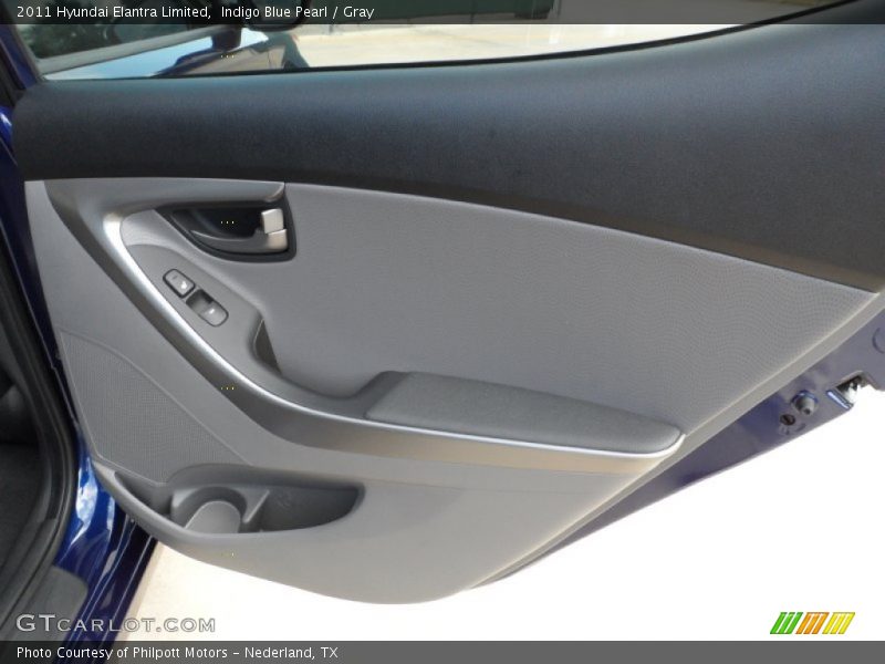 Indigo Blue Pearl / Gray 2011 Hyundai Elantra Limited