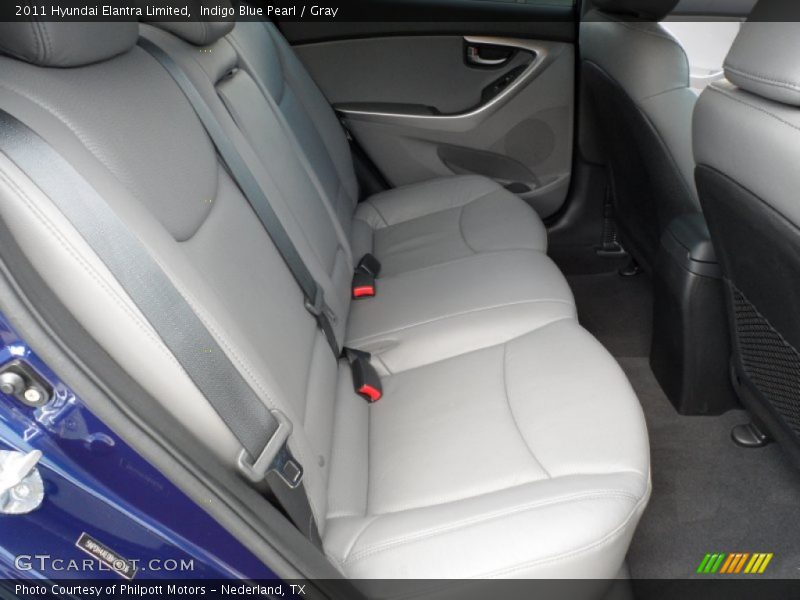 Indigo Blue Pearl / Gray 2011 Hyundai Elantra Limited
