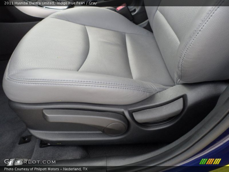 Indigo Blue Pearl / Gray 2011 Hyundai Elantra Limited