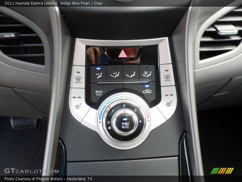 Indigo Blue Pearl / Gray 2011 Hyundai Elantra Limited