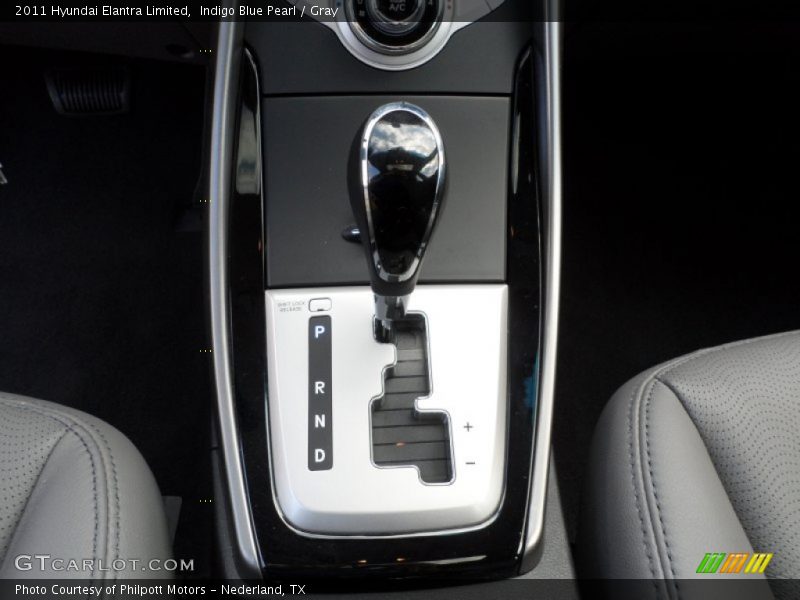 Indigo Blue Pearl / Gray 2011 Hyundai Elantra Limited