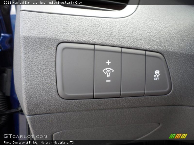 Indigo Blue Pearl / Gray 2011 Hyundai Elantra Limited