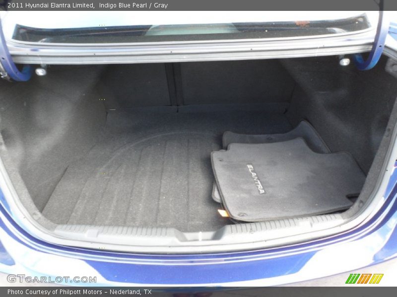Indigo Blue Pearl / Gray 2011 Hyundai Elantra Limited