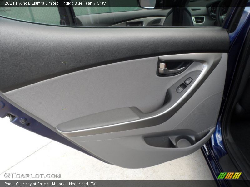 Indigo Blue Pearl / Gray 2011 Hyundai Elantra Limited