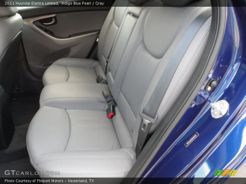 Indigo Blue Pearl / Gray 2011 Hyundai Elantra Limited