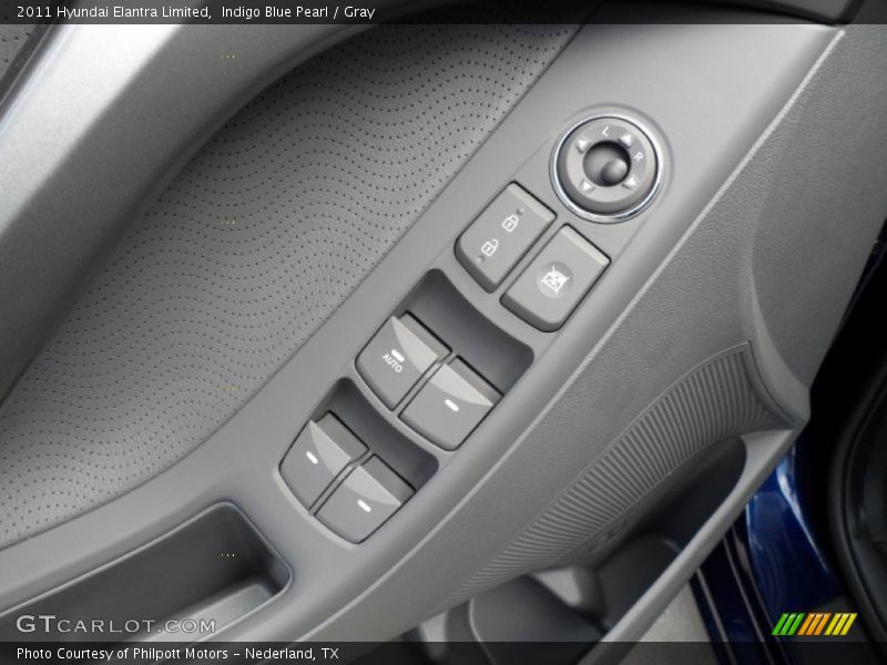Indigo Blue Pearl / Gray 2011 Hyundai Elantra Limited