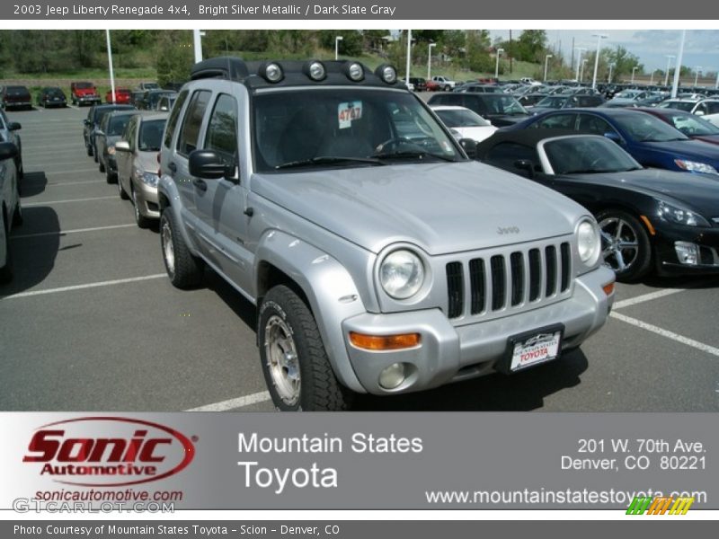 Bright Silver Metallic / Dark Slate Gray 2003 Jeep Liberty Renegade 4x4