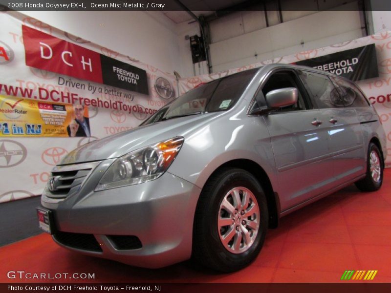 Ocean Mist Metallic / Gray 2008 Honda Odyssey EX-L
