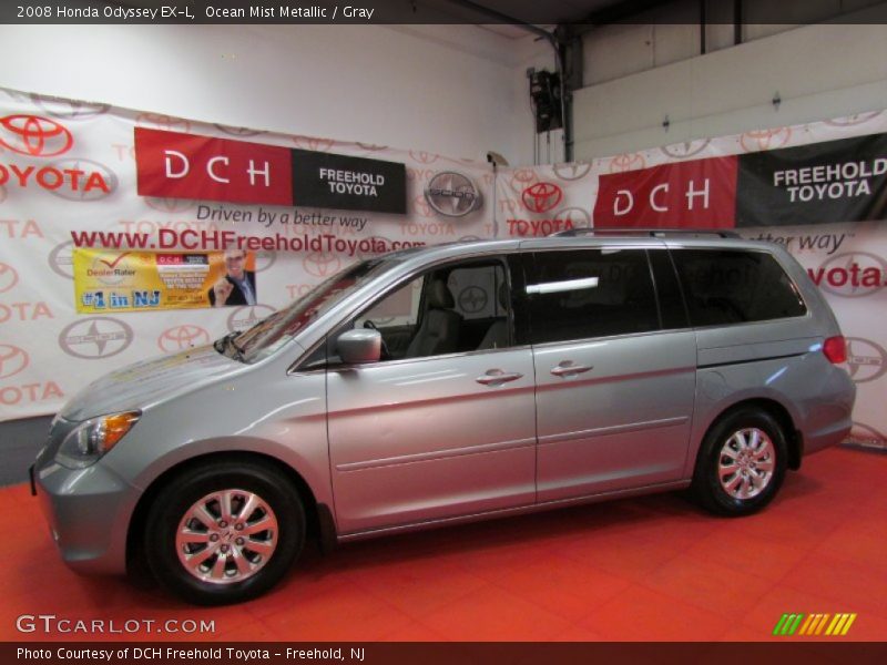 Ocean Mist Metallic / Gray 2008 Honda Odyssey EX-L