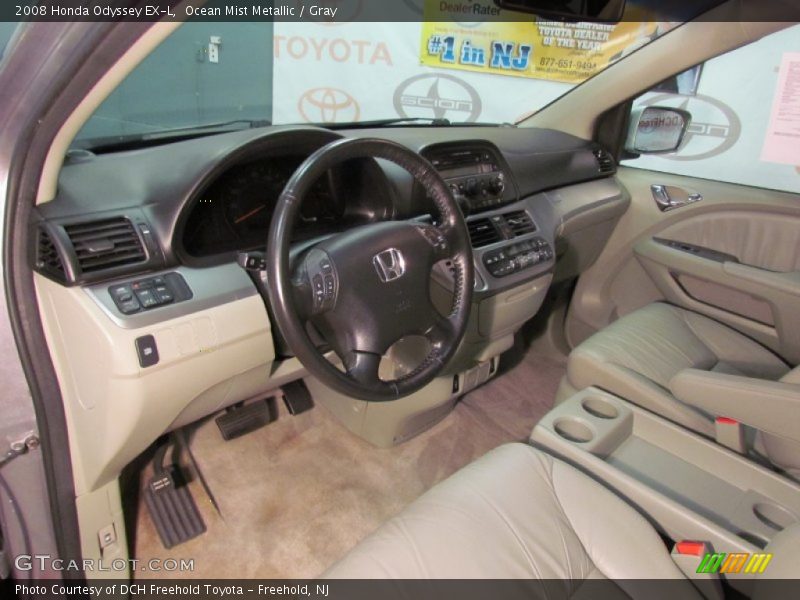 Ocean Mist Metallic / Gray 2008 Honda Odyssey EX-L