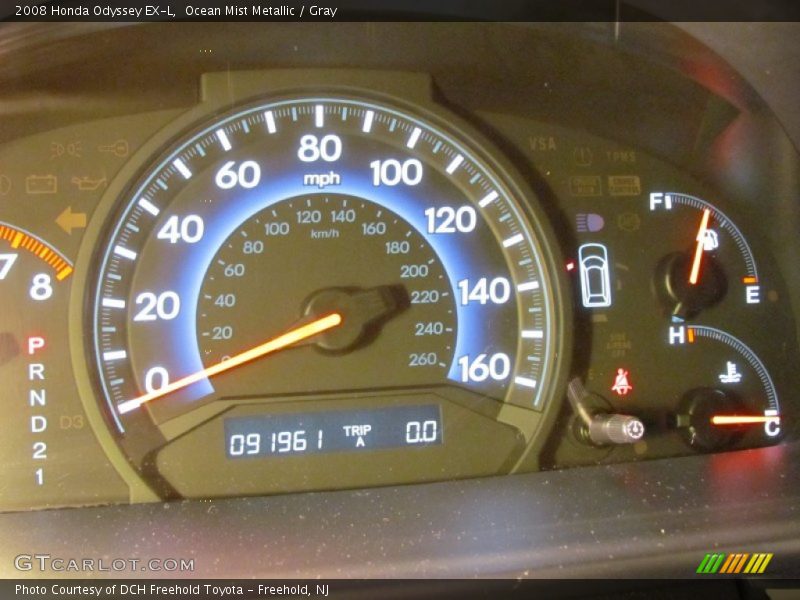 Ocean Mist Metallic / Gray 2008 Honda Odyssey EX-L