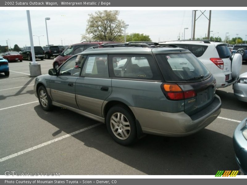 Wintergreen Metallic / Beige 2002 Subaru Outback Wagon