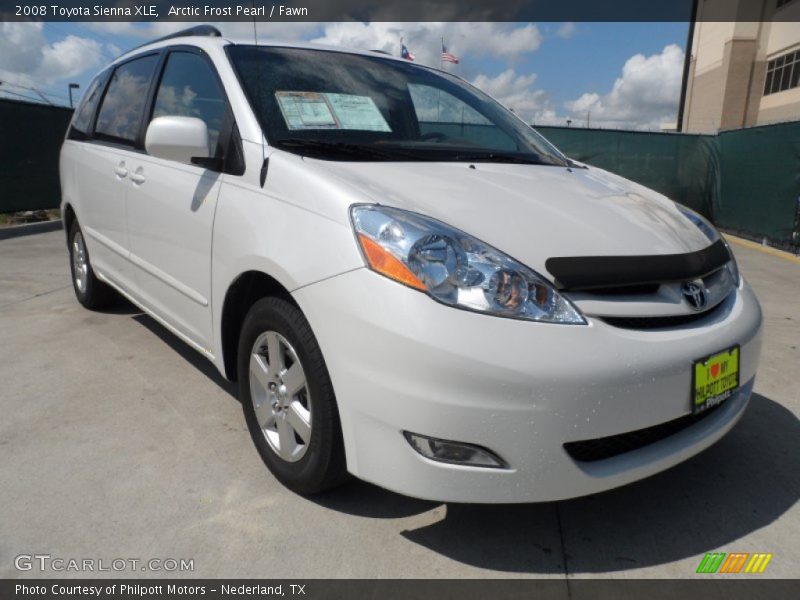 Arctic Frost Pearl / Fawn 2008 Toyota Sienna XLE